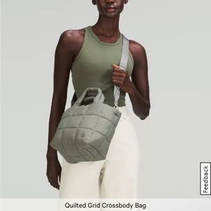Quilted Grid Crossbody Bag, brand new!